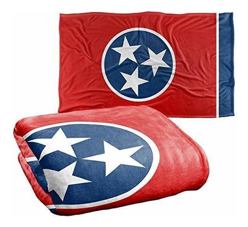 Manta De Tiro Súper Suave Trevco Tennessee Flag Silky Touch