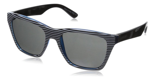 Vonzipper Booker Gafas De Sol Cuadradas, Rayas Blancas, 56