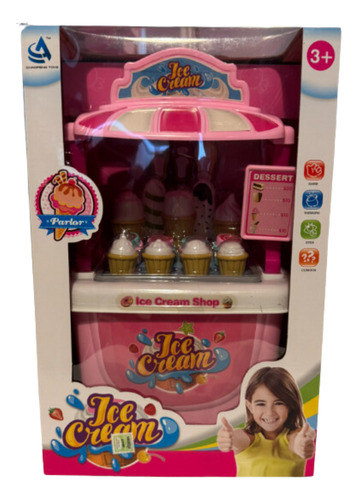 Set De Heladeria Heladero Con Accesorios