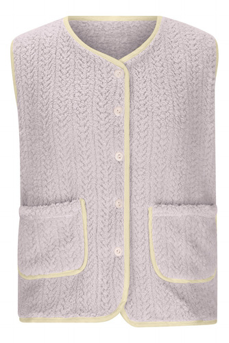 Chaleco Casual De Forro Polar De Franela De Color Liso Para