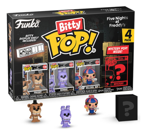Freddy 4 Pack - Five Nights At Freddys Funko Bitty Pop!