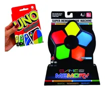 Comprar Juego De Cartas * Uno Y Memoria De Luces Pack De 2 Juegos