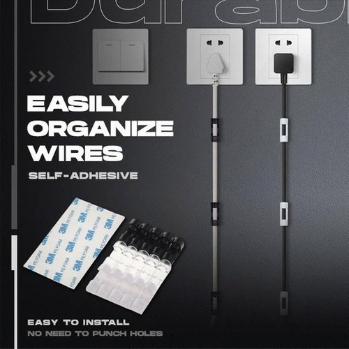 * 1 Clips De Cable Autoadhesivos De 100 Piezas