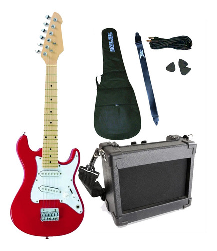 Combo Guitarra Electrica Junior + Amplificador Y Accesorios