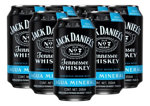 Pack X 24 Latas De Bebida Jack Daniel's Con Agua Mineral