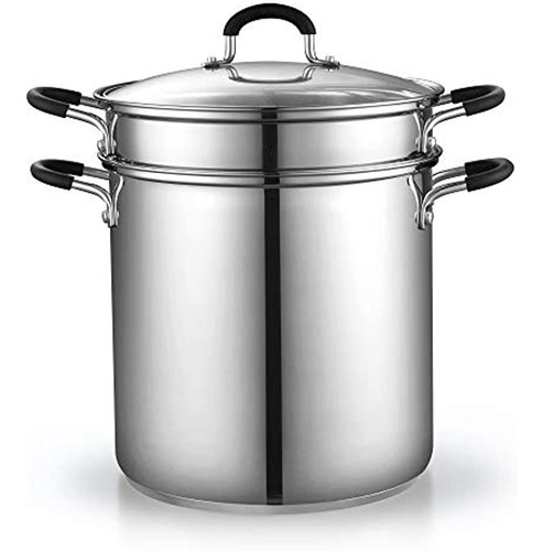 Cook N Home - Olla Para Cocinar Pasta Al Vapor, Acero Inoxid