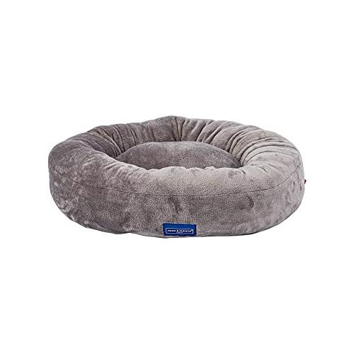 Cama Redonda Tipo Donut Perro, Lujosa Y Lavable, Gris, ...