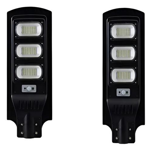 Pack X 2 Foco Solar Led 120w Luminaria Full Soporte+control