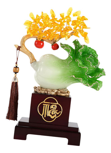 Estatua De Repollo Decoración China Fengshui 9,4x4,3x13