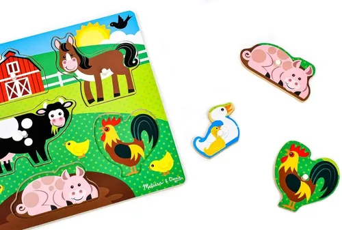 Masco Animales De Granja Melissa & Doug Peg Puzzle Bundle Masco Animales De Granja Melissa & Doug Peg Puzzle Bundle