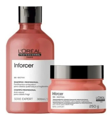 Loreal Inforcer Kit Shampoo 300mls + Máscara 250mls