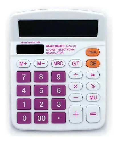 Calculadora Pacific Gran Display Numeros Grandes Teclas Colo Color Rosa