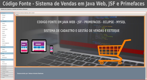 Imagem 1 de 7 de Código Fonte Do Sistema De Gestão De Vendas Em Java Web