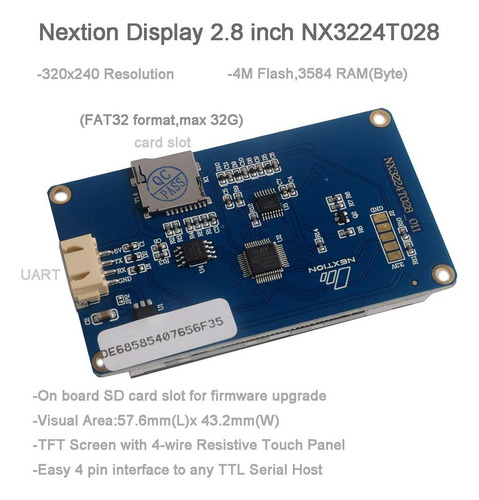 Dimalls Nextion 2.8 Pulgadas Hmi Pantalla Táctil Resistiva 5