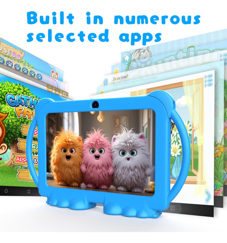 Tablet Zzb Kids De 7 Pulgadas Con Android 12, 4 Gb De Ram Y