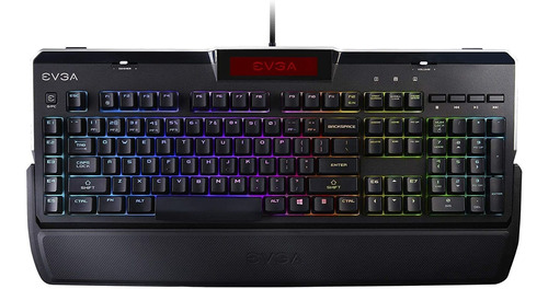 Teclado Gamer Led Rgb Evga Z10 Con Pantalla Lcd Teclas Ma...