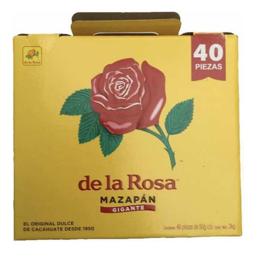 Mazapán De La Rosa Grande 40 Pzas. De 50  G C/u.