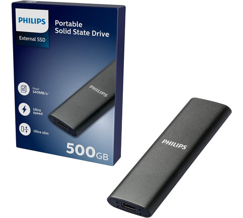 Philips Portable Externe Ssd 500 Gb - Ultra Delgado