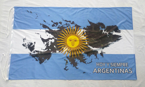 Bandera De Malvinas 2.00 X 1.25m Hoy Y Siempre