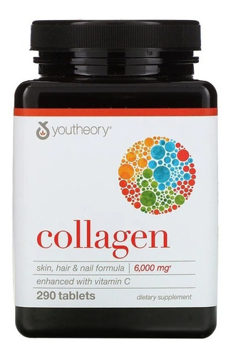 Collagen Youtheory 290 Tabletes - Colágeno Hidrolisado Eua