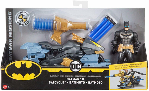 Batman Air Power Explosiva Y Figura Vehicle, Multicolor