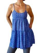 Comprar Vestido Corto Rapsodia Solero Ajustabe En Alura 3 Bolados
