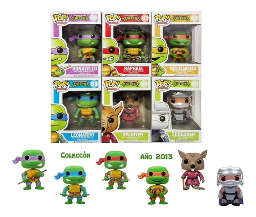 Tortugas Ninja 6 Funko Pop Colección Año 2013 Originales