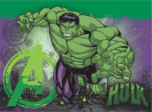 Painel Grande Tnt Vingadores Hulk -1,40x1,03cm - 01 Unidade