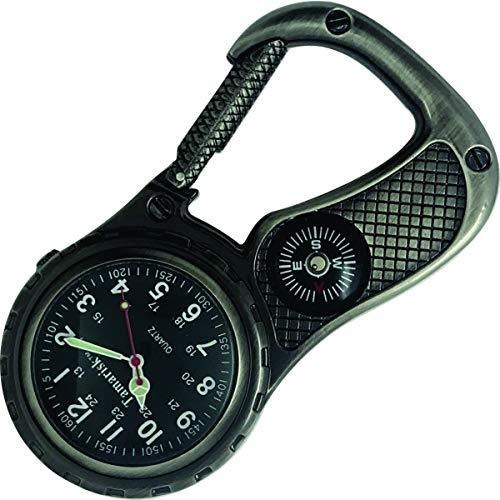 Reloj De Ra - Clip On Hiker Watch With Compass - Black Dial
