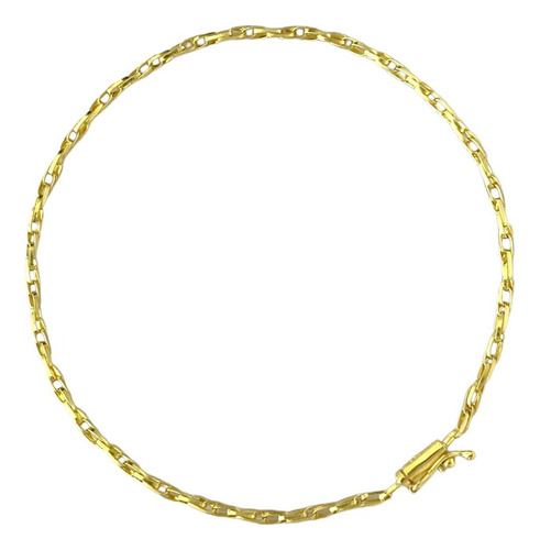 Pulseira De Ouro Corda Dupla 2.25g Com Garantia Vitalícia