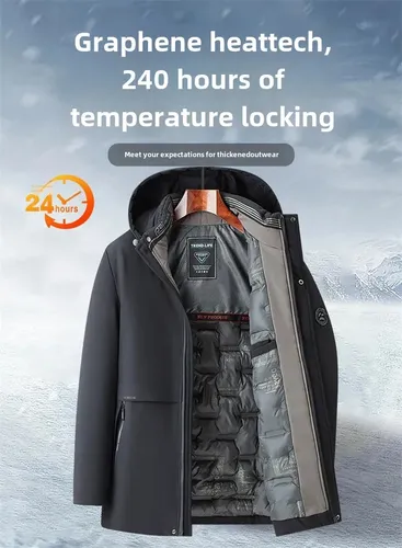 Abrigo Cálido De Algodón De Invierno Graphene Thermal Lock Para Hombre