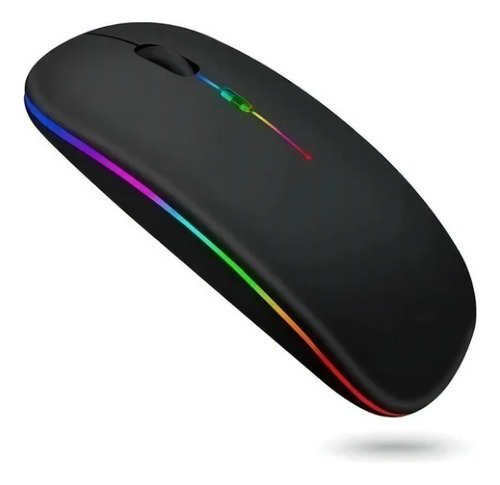 Mouse Bluetooth Recarregável Para Macbook Air 13 M1 Cor Preto