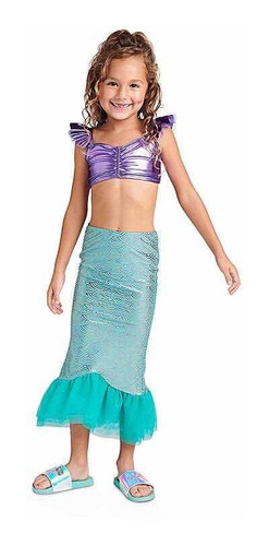 Disney Store Smocked Felpa-traje de baño encubrir Nadar Vestido Toalla 7/8 Ariel 