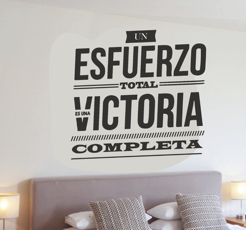 Vinilo Decorativo, Frases, Adhesivo, Esfuerzo  57 X 57 Cm 