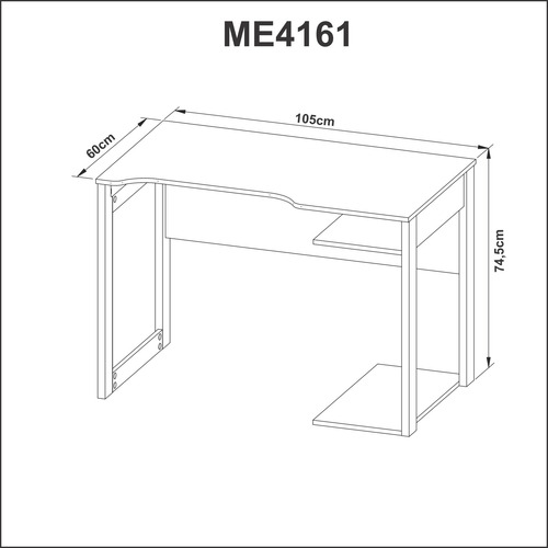 Imagen 8 de 8 de Mueble Escritorio Gamer Moderno Negro/azul Me4161.0002