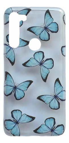 Funda Tpu Mariposas + Vidrio Templado Para Moto G8 Power