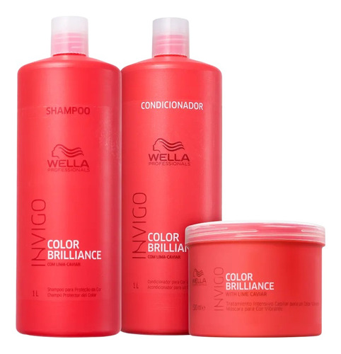 Kit Wella Color Brilliance Shampoo + Condicionador + Máscara