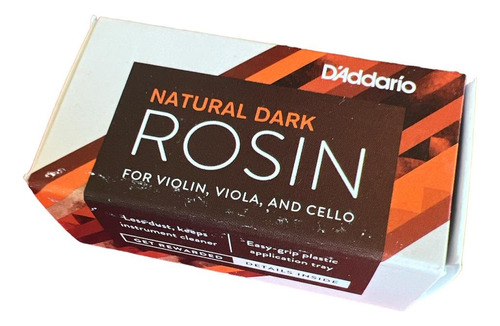 Resina D'addario Dark Para Arco De Violín Viola Cello Vr300