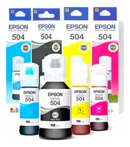 Comprar Kit 4 Refil Tinta Para Epson T504 L4150 L4260 L14150 L6270 Tinta Amarelo u002F Ciano u002F Magenta u002F Preto