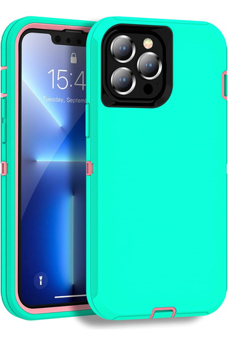 Funda Mxx Para iPhone 13 Pro Max-aqua / Rosado Claro