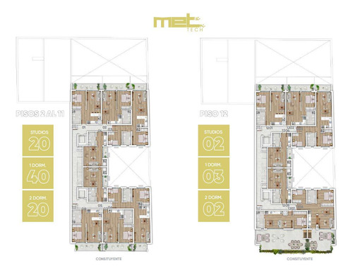 1, 2 Y 3 Ambientes En Venta - Met Tech, Montevideo , Amenities . En Construcción