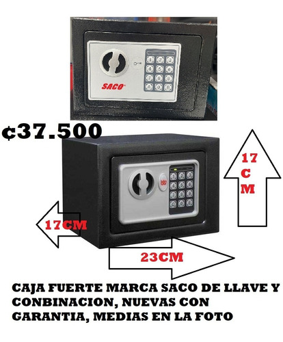 Caja Fuerte Marca Saco Serie Promo Negra 