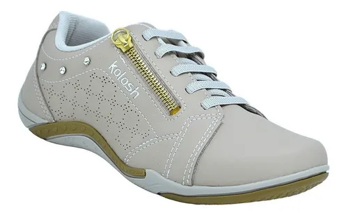 T nis Casual Feminino Dakota Kolosh C1282 Sapatenis Bege