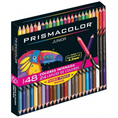 Colores Prismacolor Junior 24 Lapices Doble Punta Mina 4.0mm