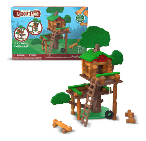 Set Construcción Lincoln Logs 77 Piezas Casa En El Árbol