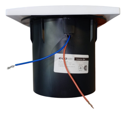 Extractor De Aire Para Baño Ecoaire Salida 4 - 100mm 220volt Blanco