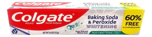 Pack 6 Pasta Crema Dental Colgate Bicarbonato Y Peróxid 113g