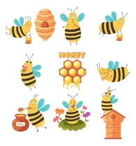 Comprar Clipart Lindas Abejas Honey Miel Mieleras