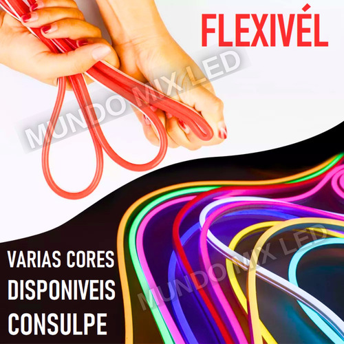 50 Metros Inteiro Mangueira Fita Led Neon 12v Flexível Roxo