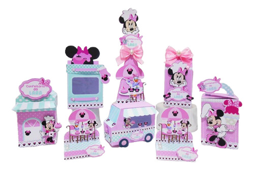 Arquivo De Corte Kit Festa Minnie Confeiteira 20